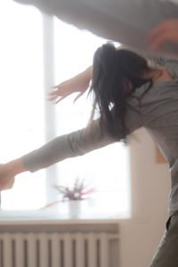 Dancers,Dynamically,Move,In,Contact,On,The,Background,Of,The